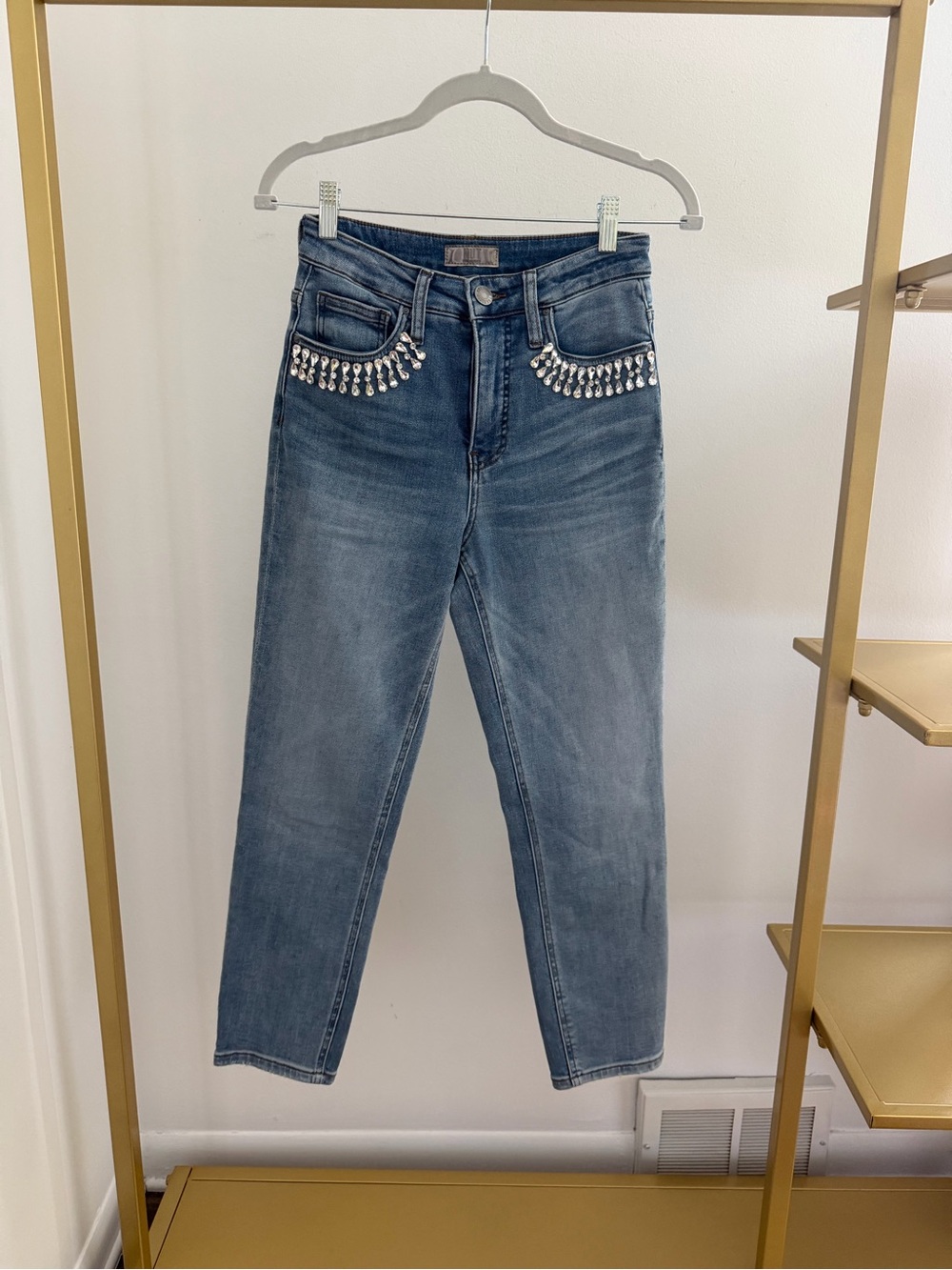 Embellished Blue Women's Jeans